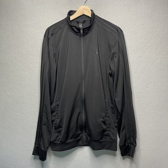 Adidas Primegreen 3 Stripe Mens Black Track Jacket Zip-Up M - Picture 1 of 7